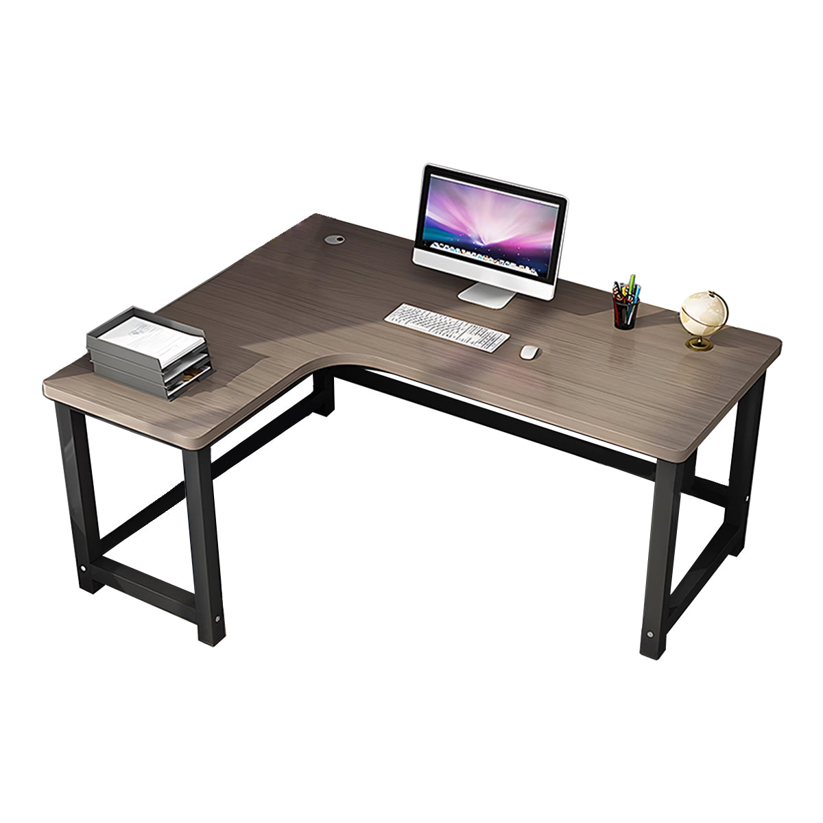 Classic and Elegant Office Desk with Corner Design