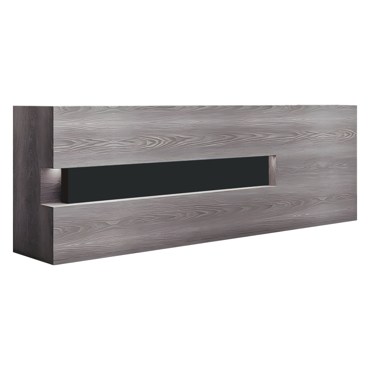 Reception Desk, Gray Wood Grain, Gray Wood Grain finish, L59" x W24" x H39", for reception area or front office, commercial reception furniture
