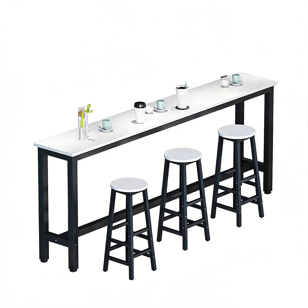 Solid Wood Bar Table Narrow Long Bar Top Table