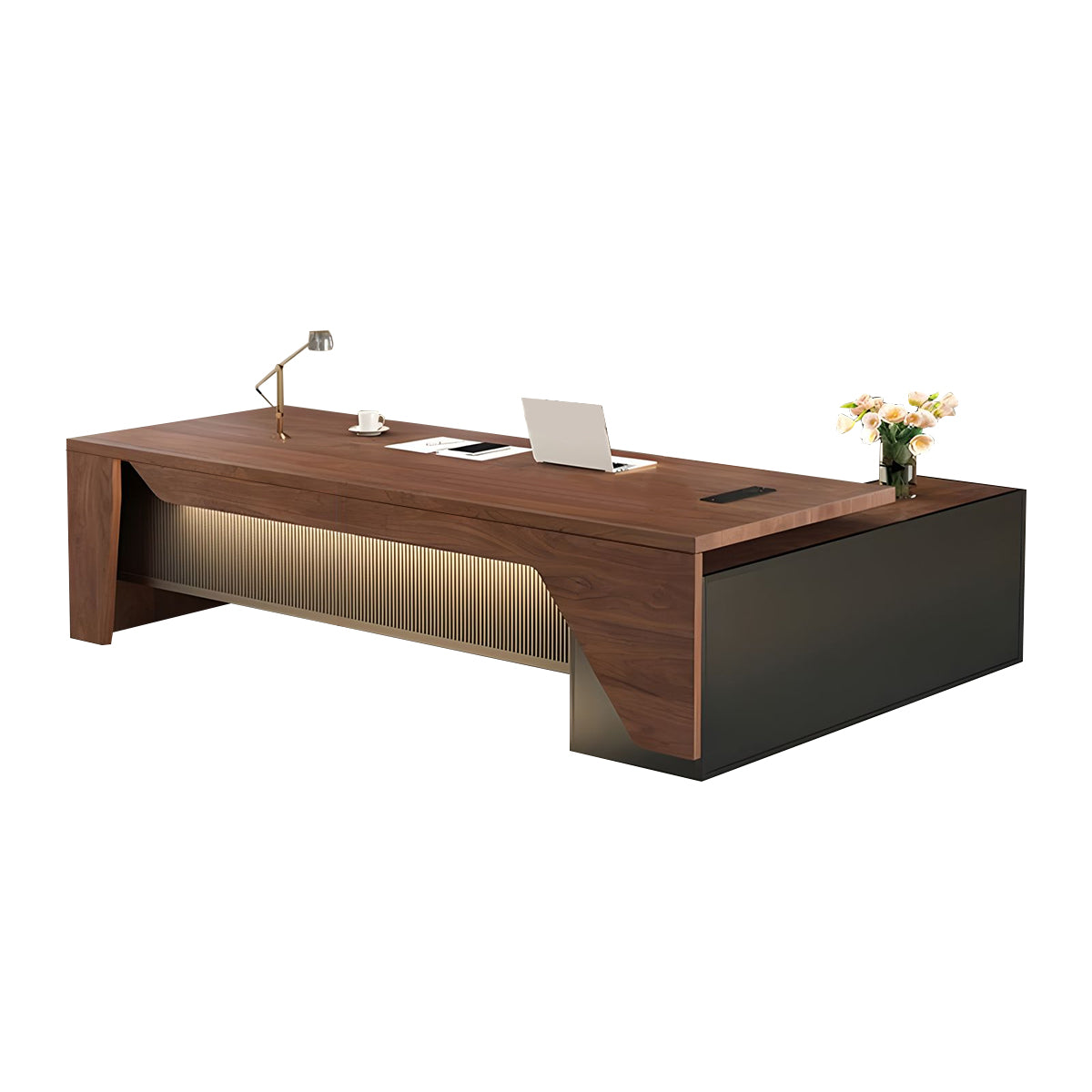 Eco Executive Desk LED Light Privacy Panel Power Outlet Storage
