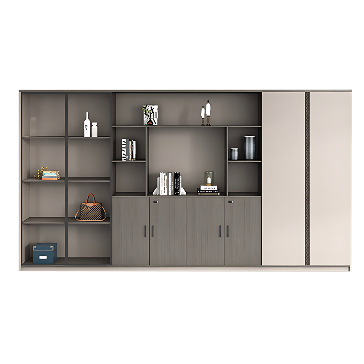 Secure Multi-Functional Storage Cabinet with LED for Office & Home