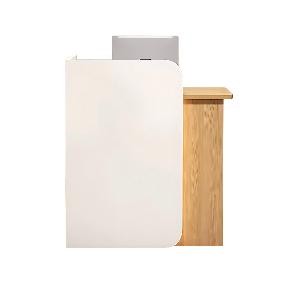 Small Reception Desk Retail Counter for Checkout Wooden Reception Table