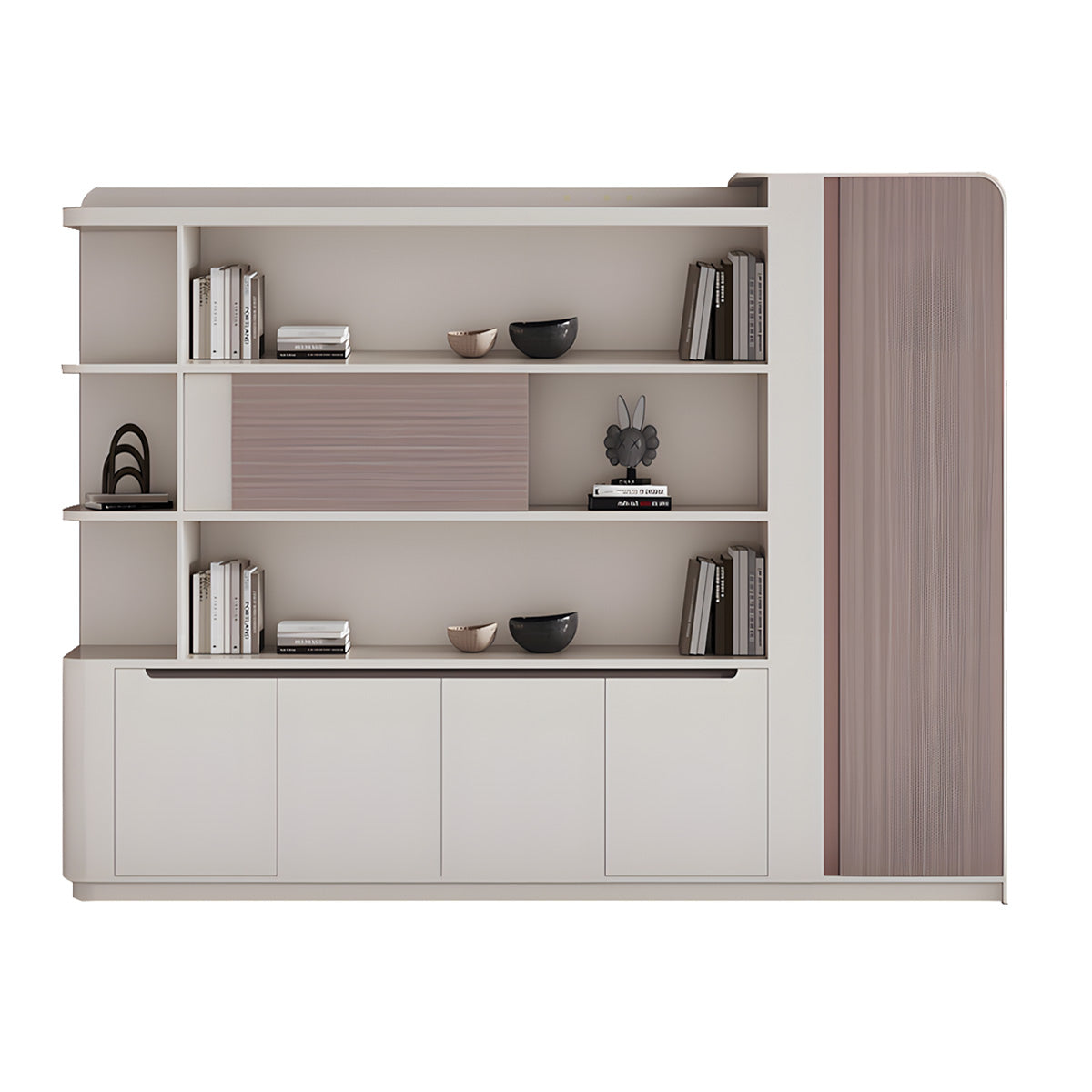 Durable Eco-Friendly Storage Cabinet with Open Shelves for Office