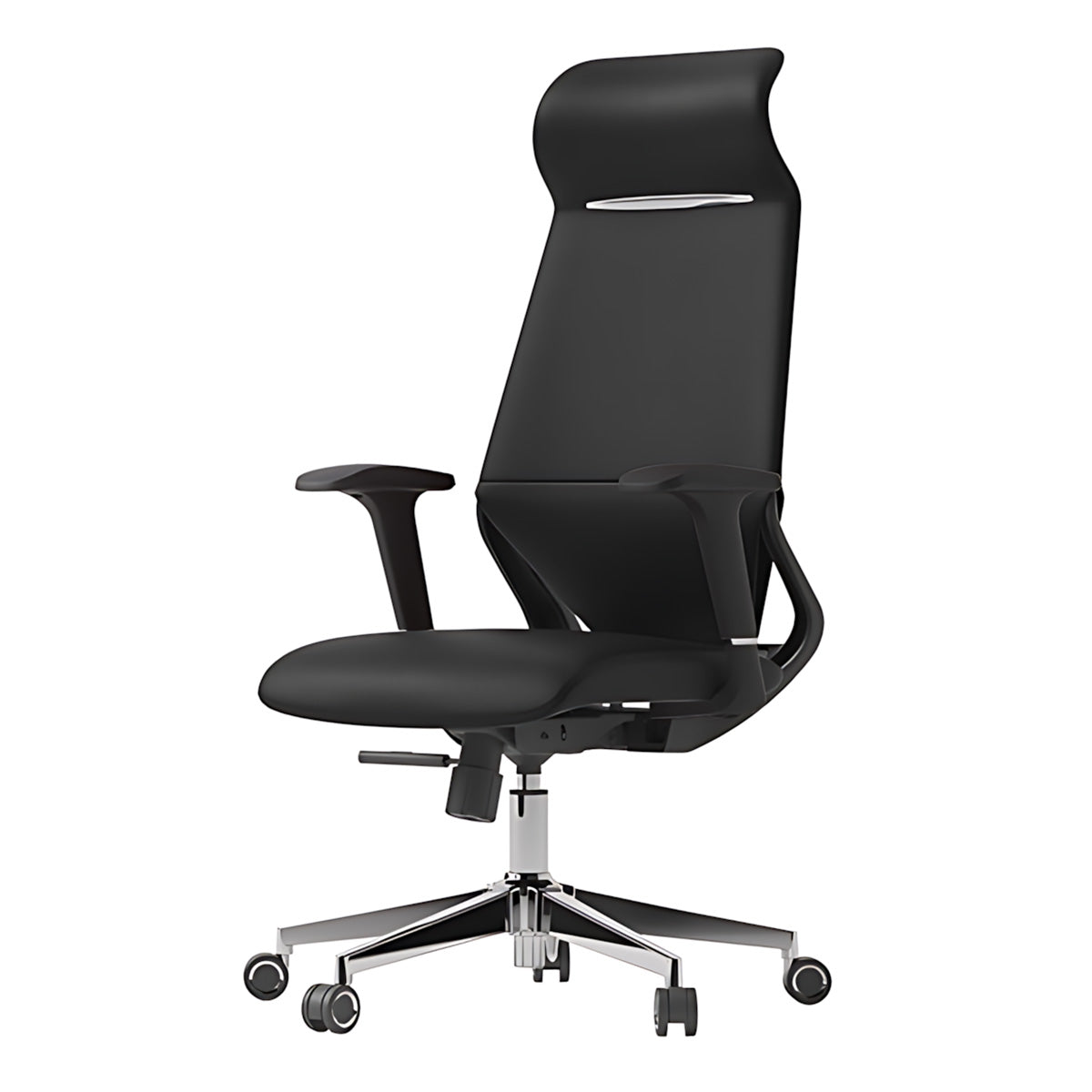 Minimalist Multifunctional Leather Office Chair with Lumbar Support
