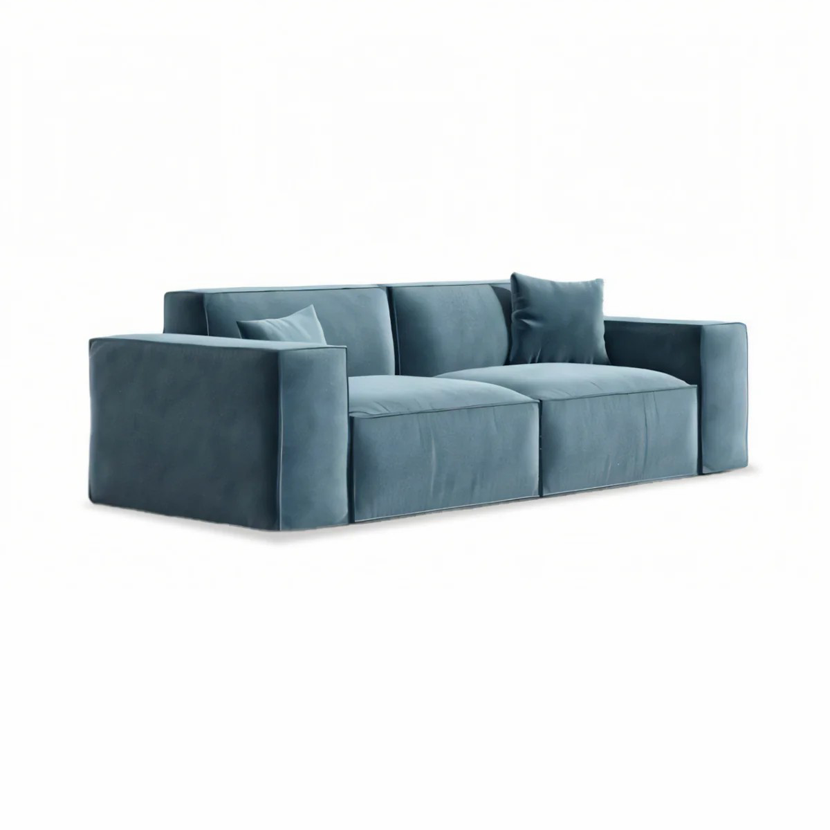 Wide Armrests Velvet Luxury Sofa