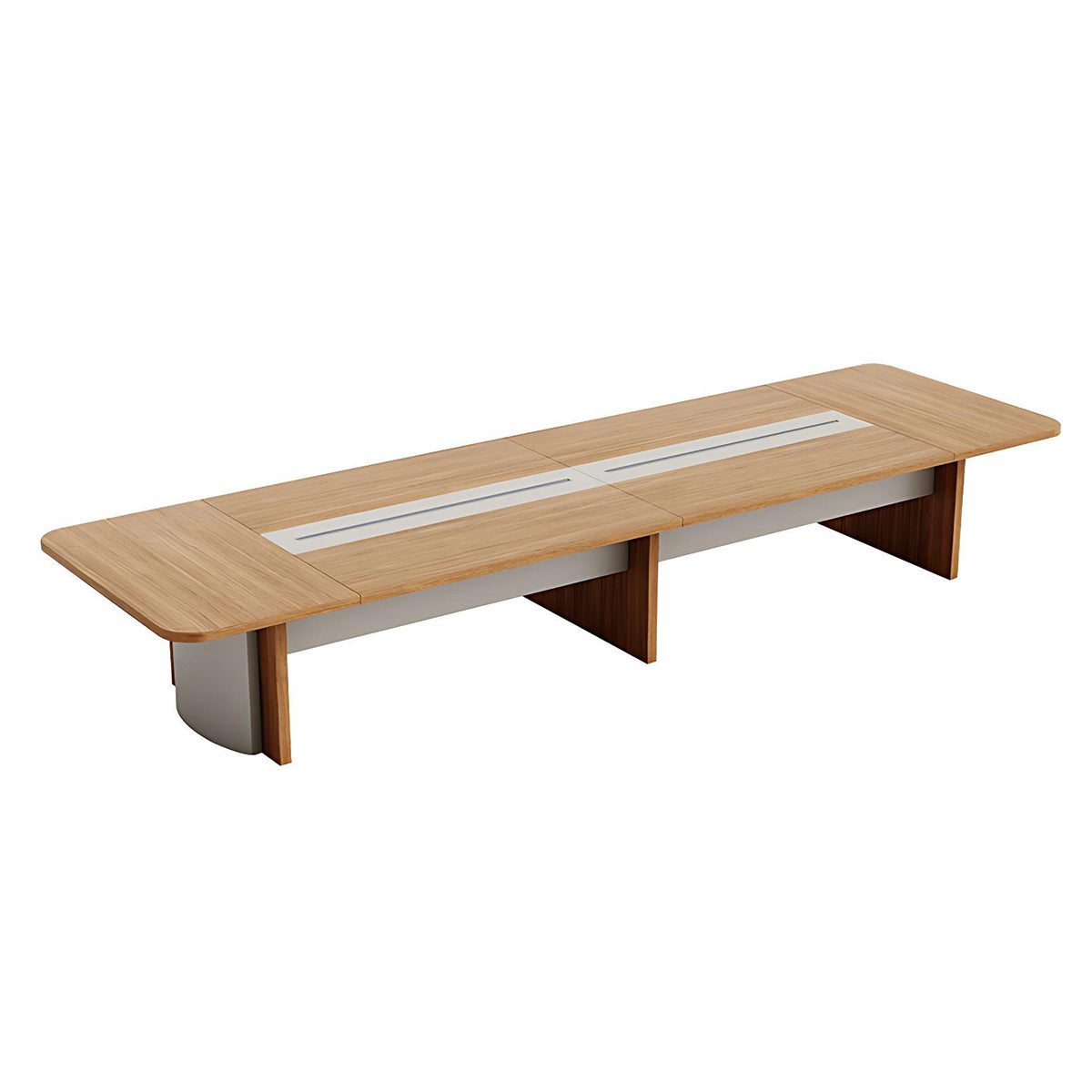 Sturdy Conference Table with Thick Desktop & Cable Management