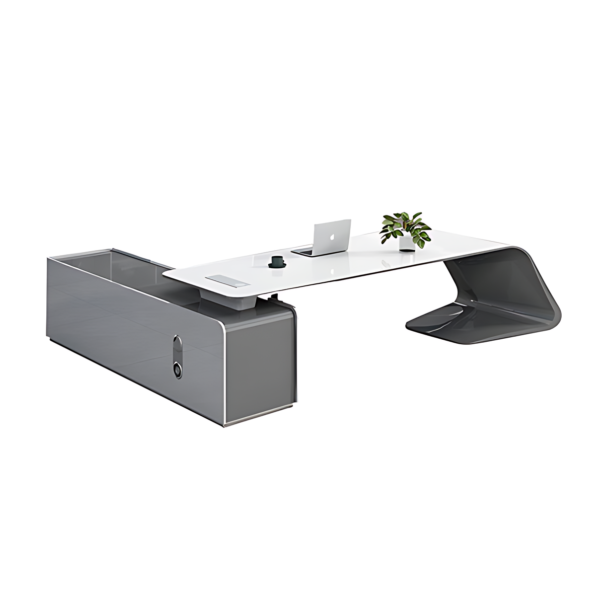 Simple Modern Lacquered Executive Desk High-End Office Desk