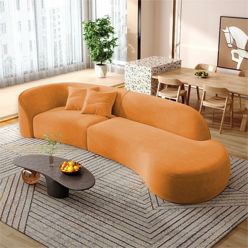 Simple Modern Curved Fabric Sofa