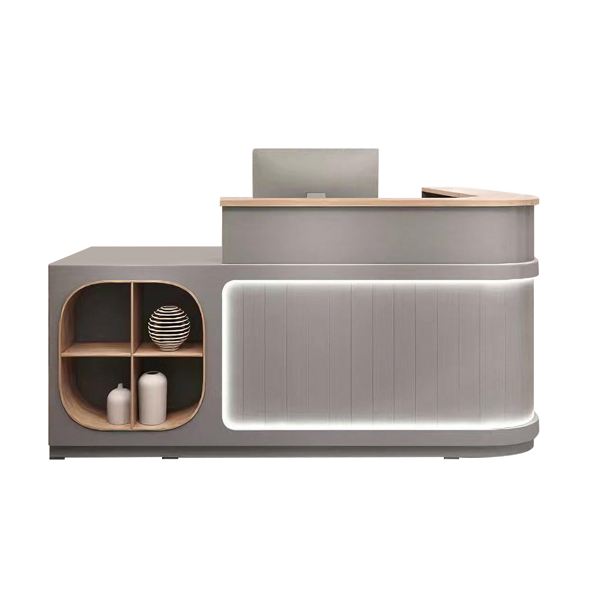 Customizable Corner Reception Desk With Light