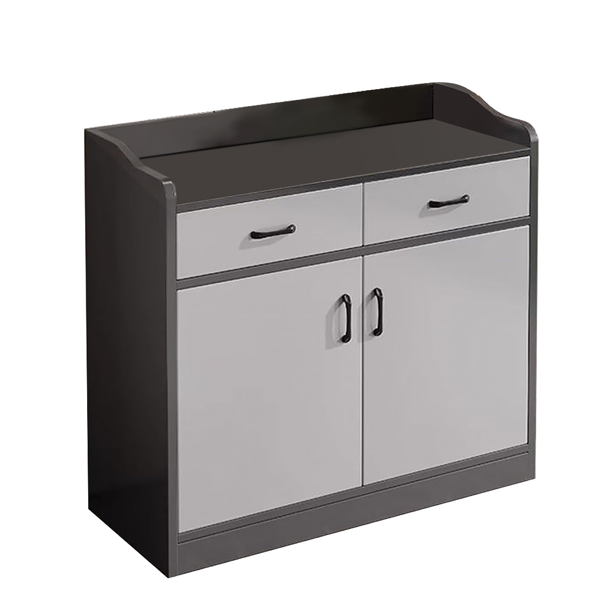 Modern Minimalist Storage Cabinet with Elevated Base and Elegant Handles