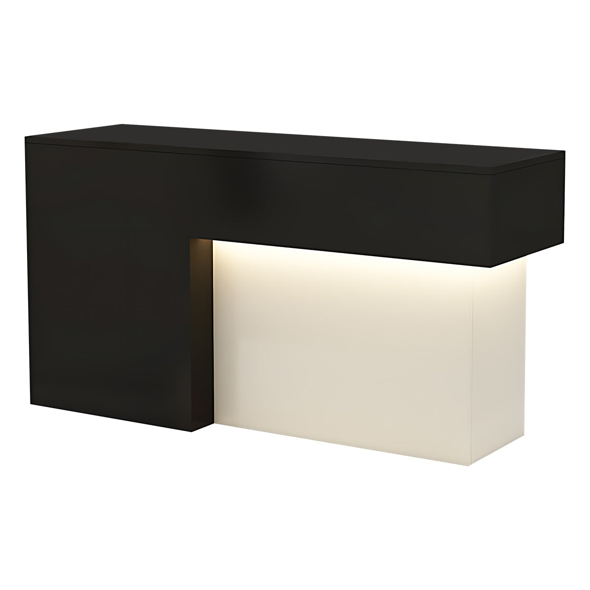 High-End Modern Reception Desk with Elegant LED Lighting and Thickened Desktop
