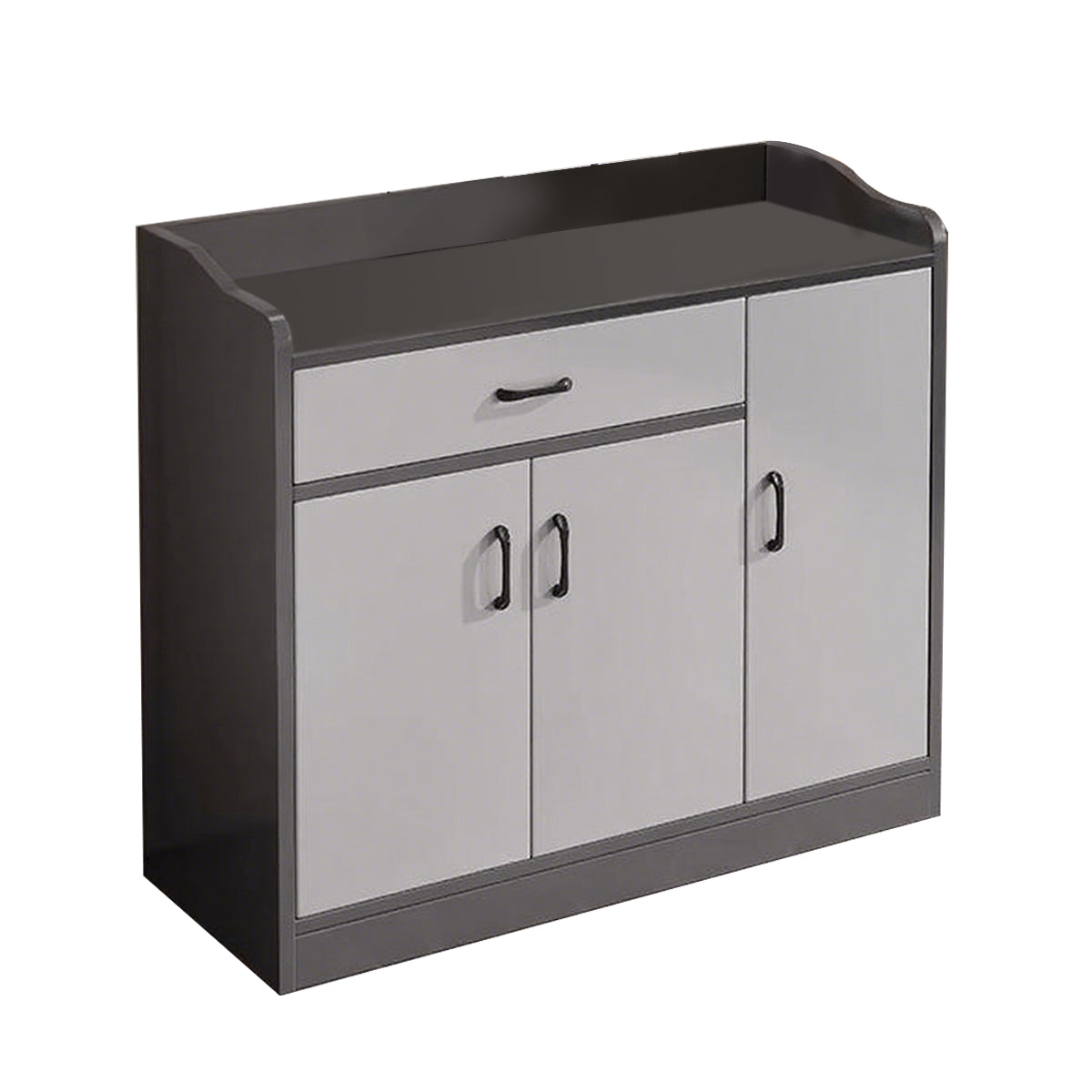 Modern Minimalist Storage Cabinet with Elevated Base and Elegant Handles