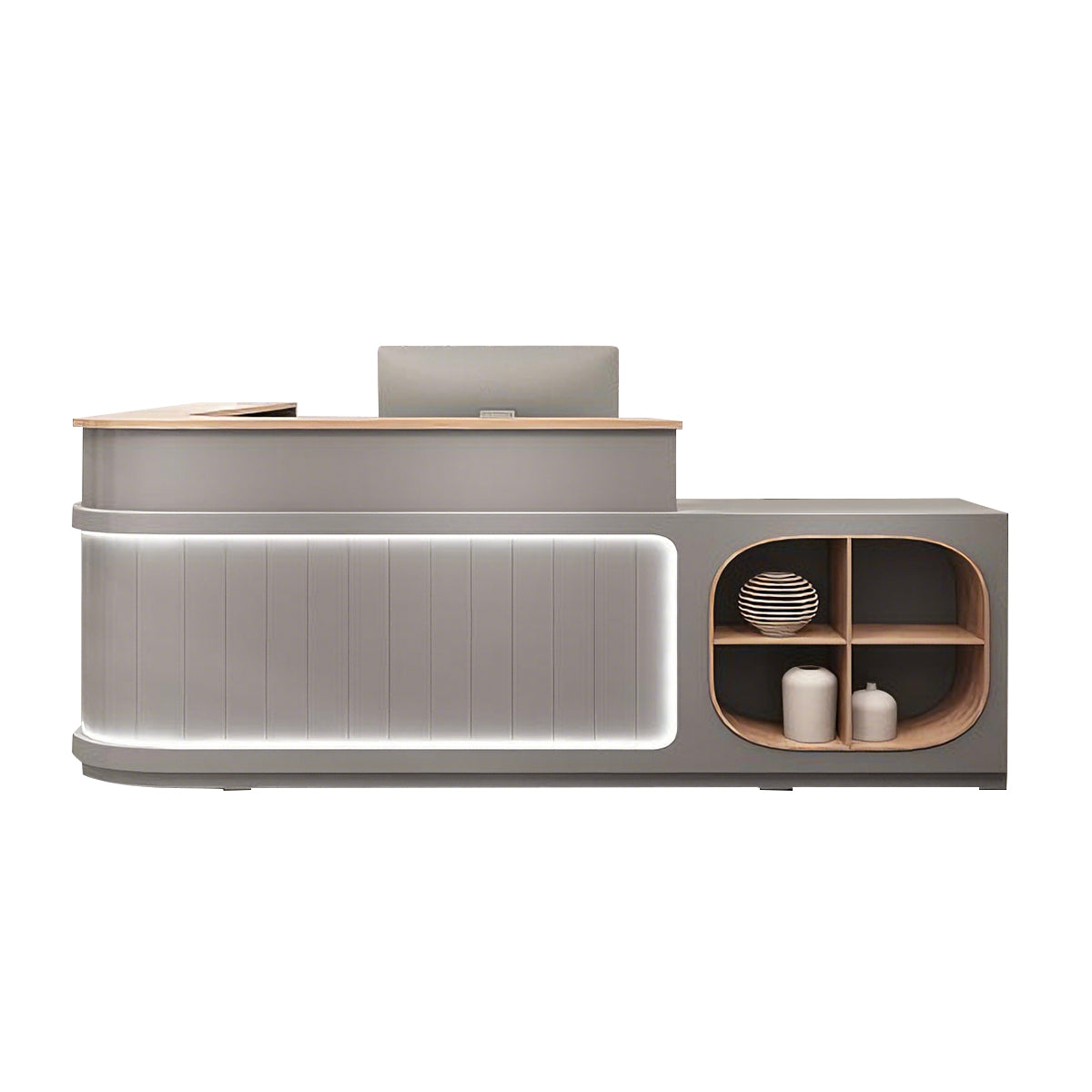 Customizable Corner Reception Desk With Light