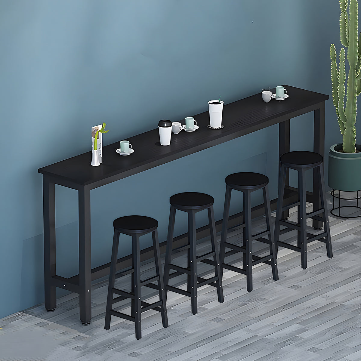Solid Wood Bar Table Narrow Long Bar Top Table（Sale Event）