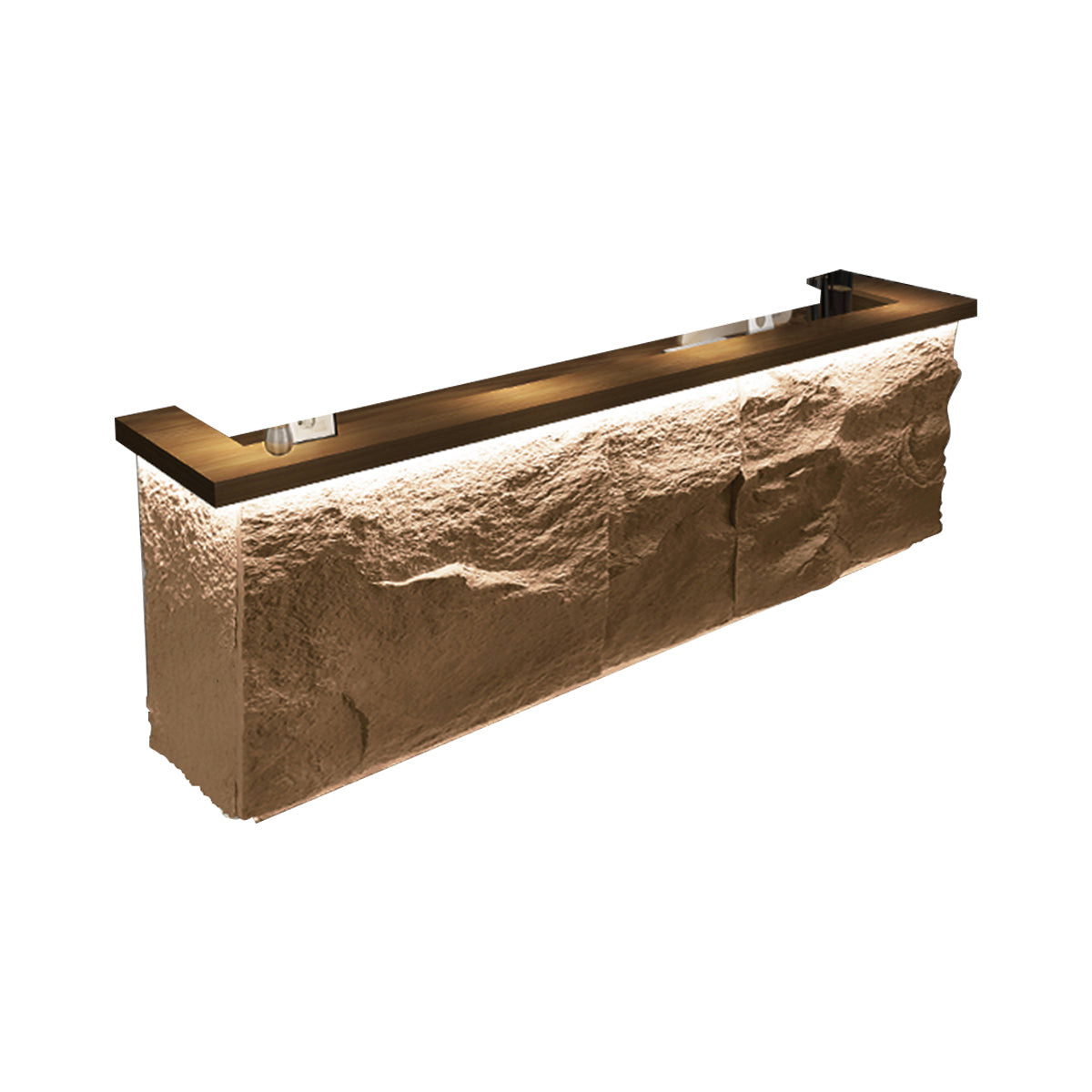 New Chinese Style Vintage Imitation Stone Reception Desk