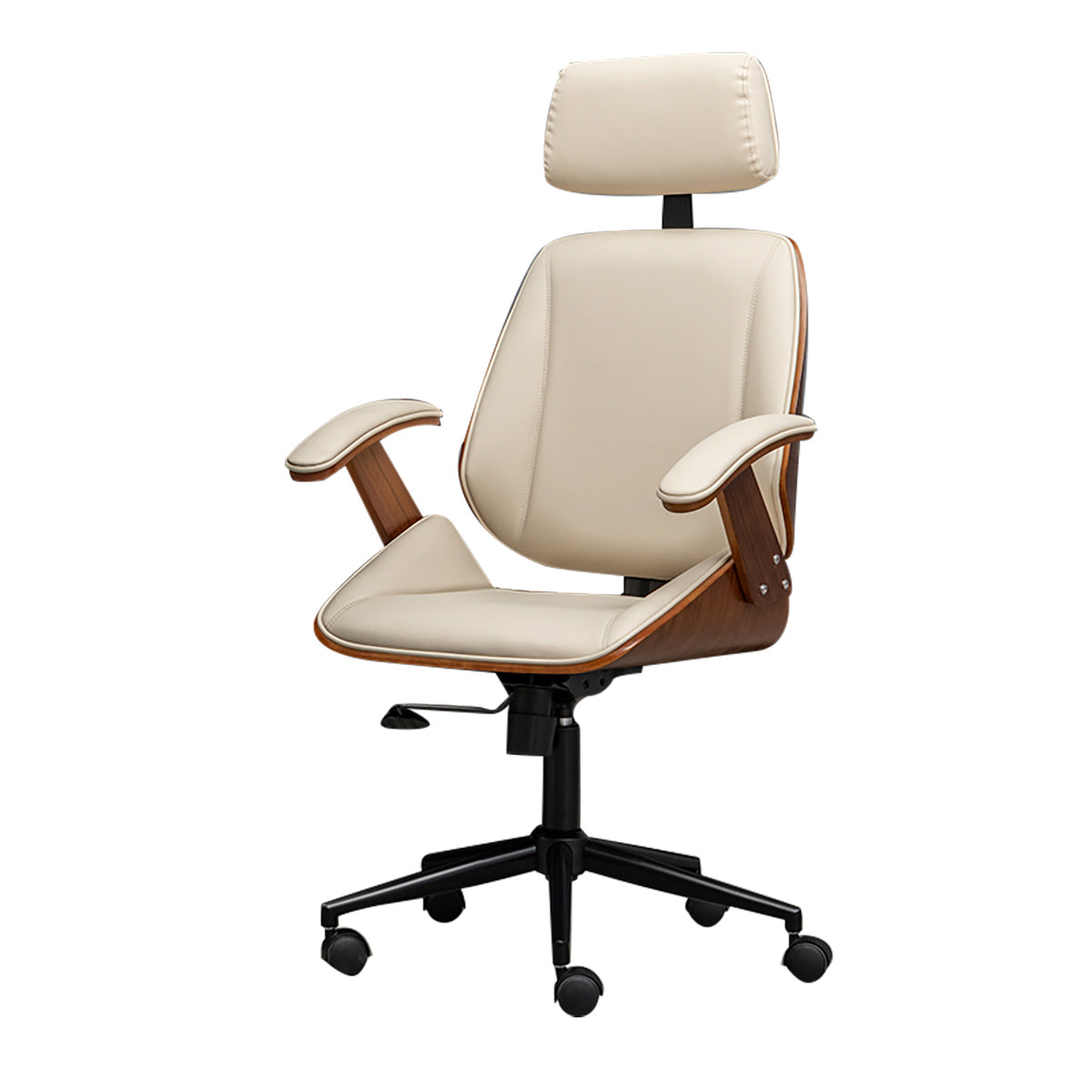 Business-Stylish Office Chair with Comfortable Seat Cushion and Padded Armrests