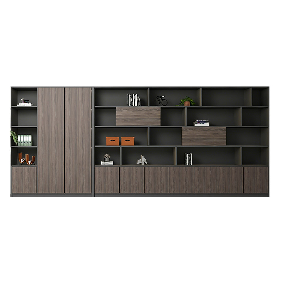 High-Capacity Storage Cabinet with Moisture-Resistant Base for Office