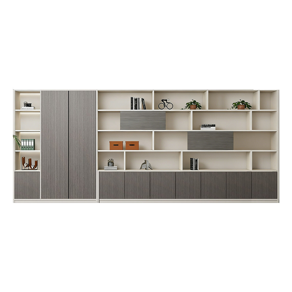 High-Capacity Storage Cabinet with Moisture-Resistant Base for Office