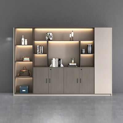 Secure Multi-Functional Storage Cabinet with LED for Office & Home