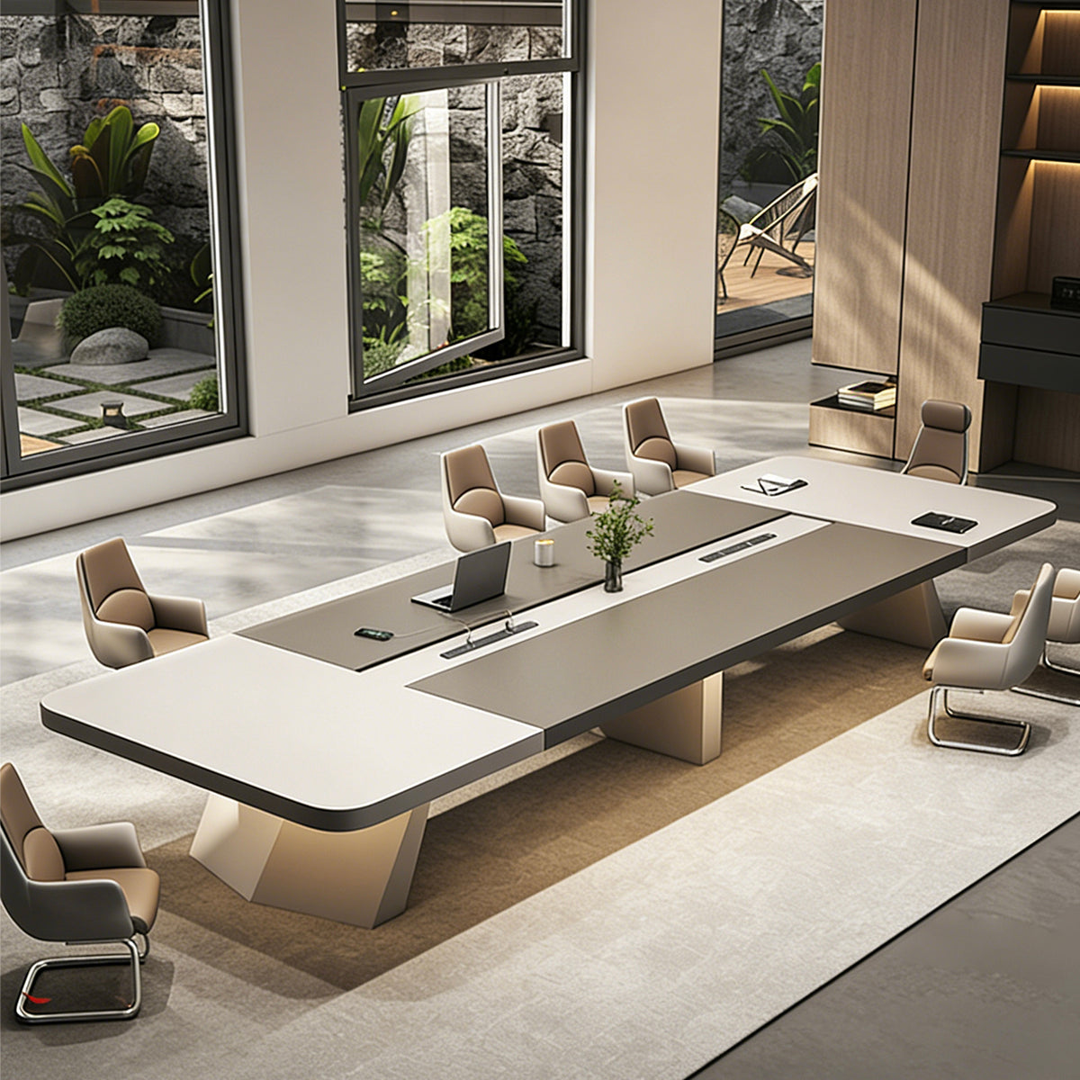 Heavy-Duty Conference Table with Thick Top for Conference Room and Boardroom