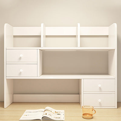 Modern Minimalist Engineered Wood Bookshelf with Open and Closed Storage