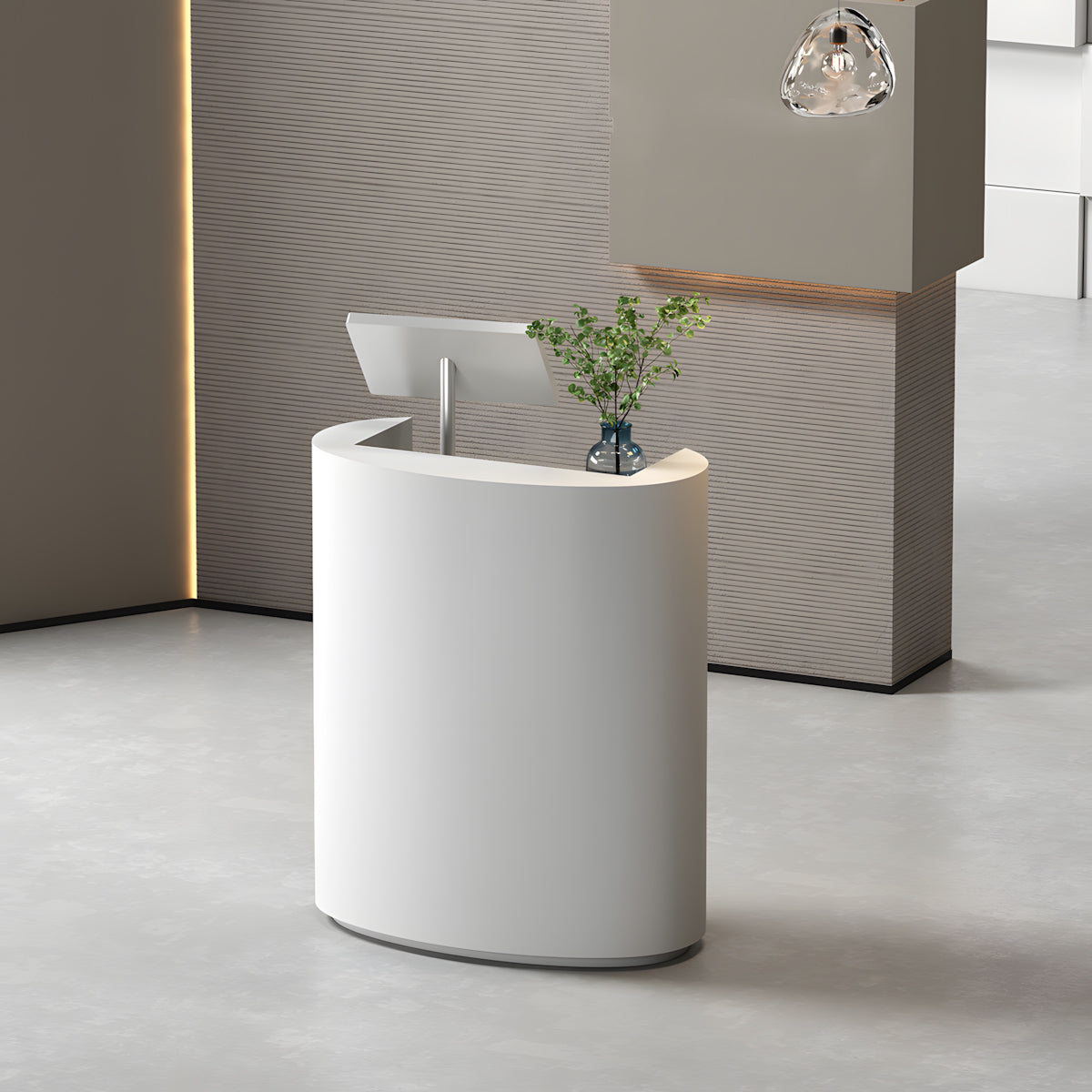 Minimalist Small Reception Desk with Storage Drawer for Clothing Stores（Stock Items）