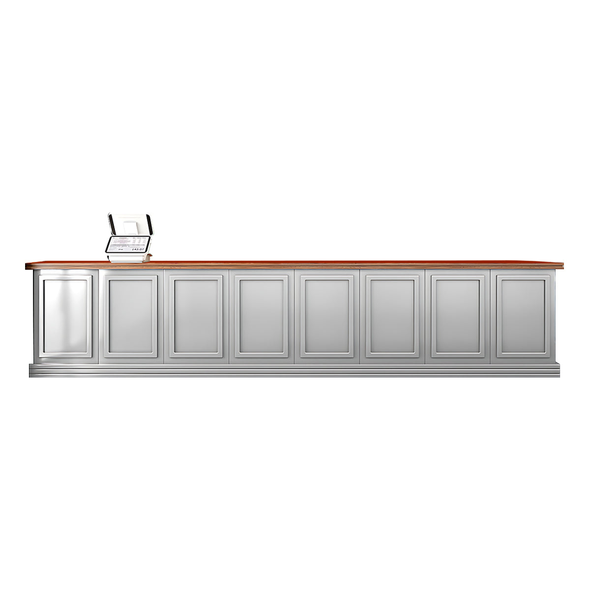 Modern Reception Desk with Lockable Drawer CPU Compartment