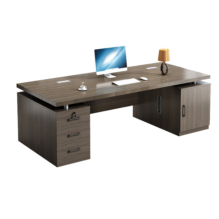 Office Computer Desk Double Cabinets Executive Desk