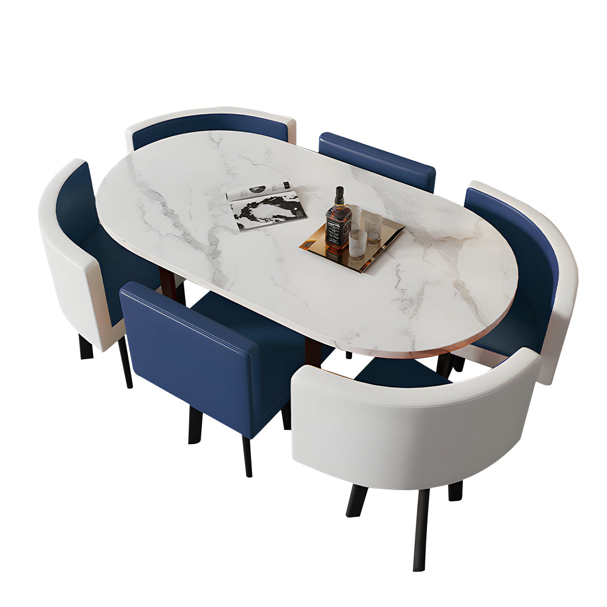 Oval White Conference Table Simple Modern