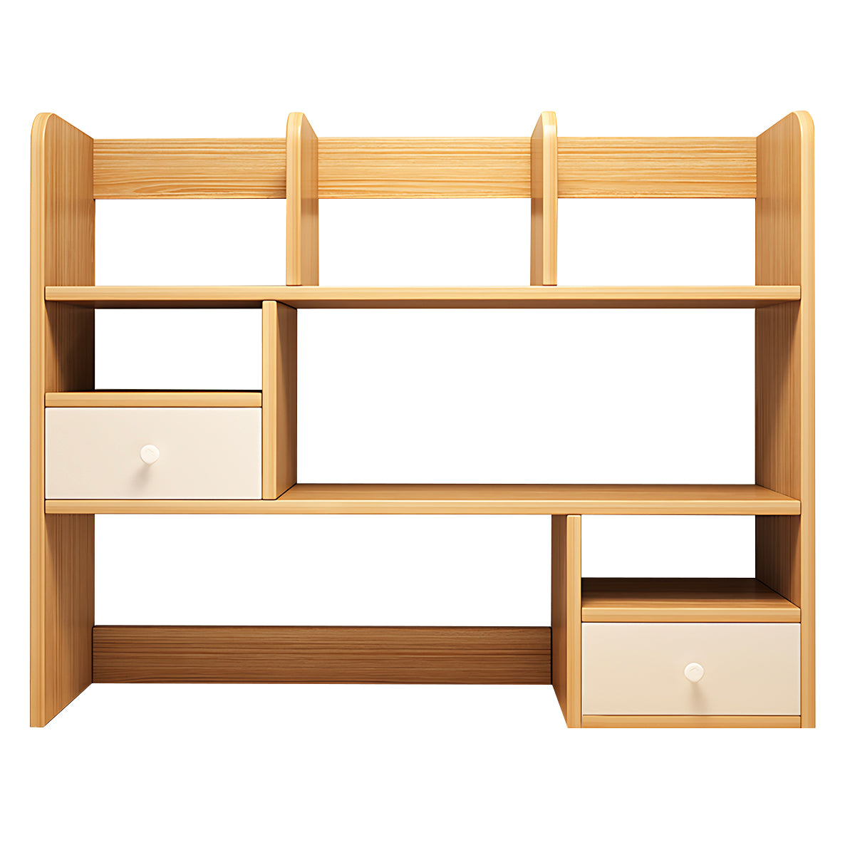 Modern Minimalist Engineered Wood Bookshelf with Open and Closed Storage