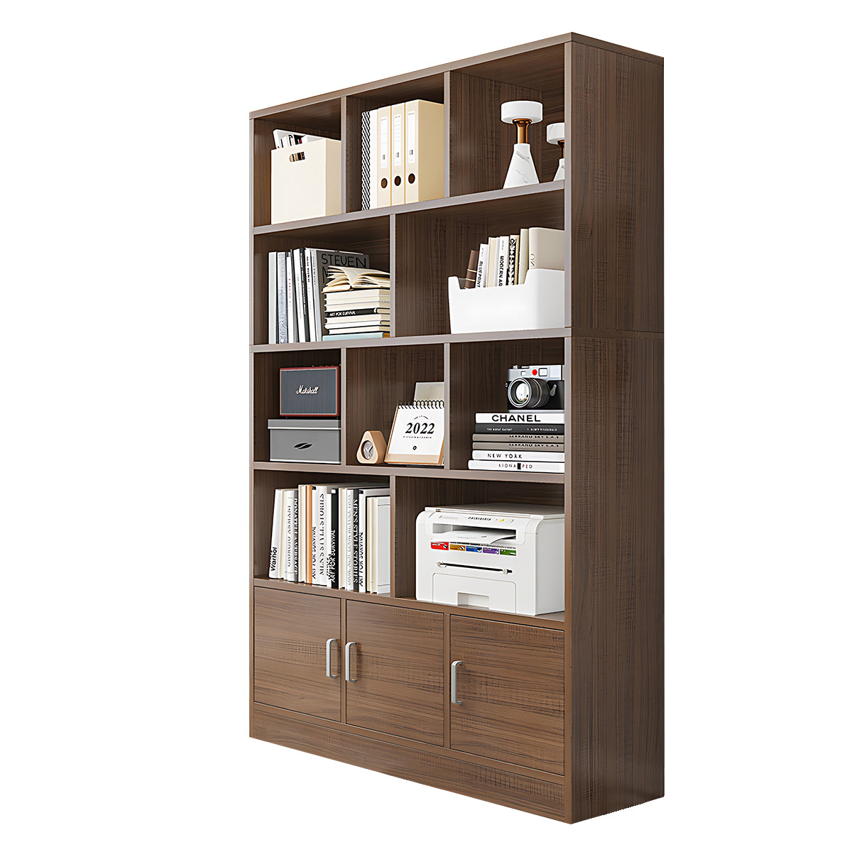 Minimalist Wooden Floor-Standing Bookshelf with Open Storage