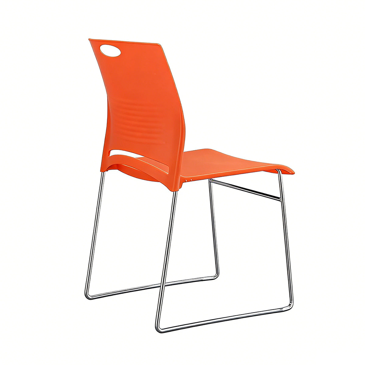 Commercial Armless Office Chair with Steel Frame & Tool-Free Assembly