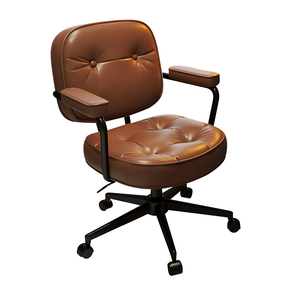 Premium Multi-Functional Office Desk with Steel Five-Star Base and Thick Armrests