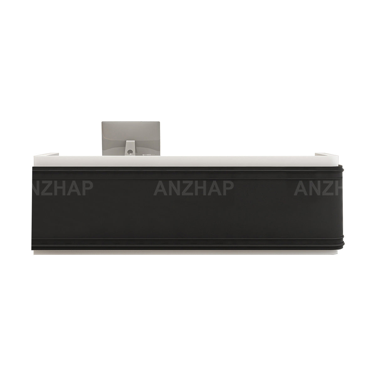 Customizable Minimalist Reception Desk with Raised Privacy Panels & Ample Storage