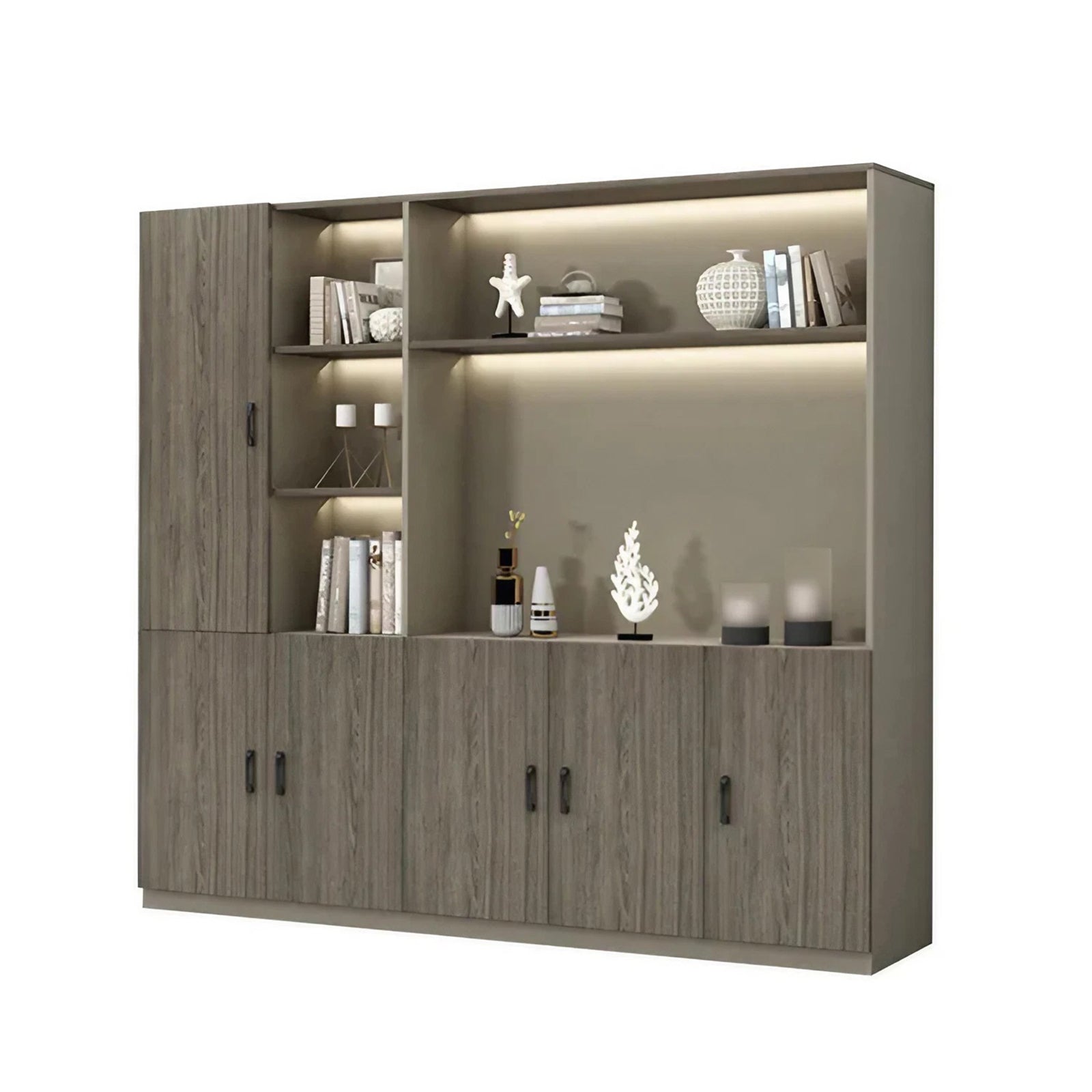 Classic and Stylish Floor-standing File Cabinet with Open Storage Compartments Design