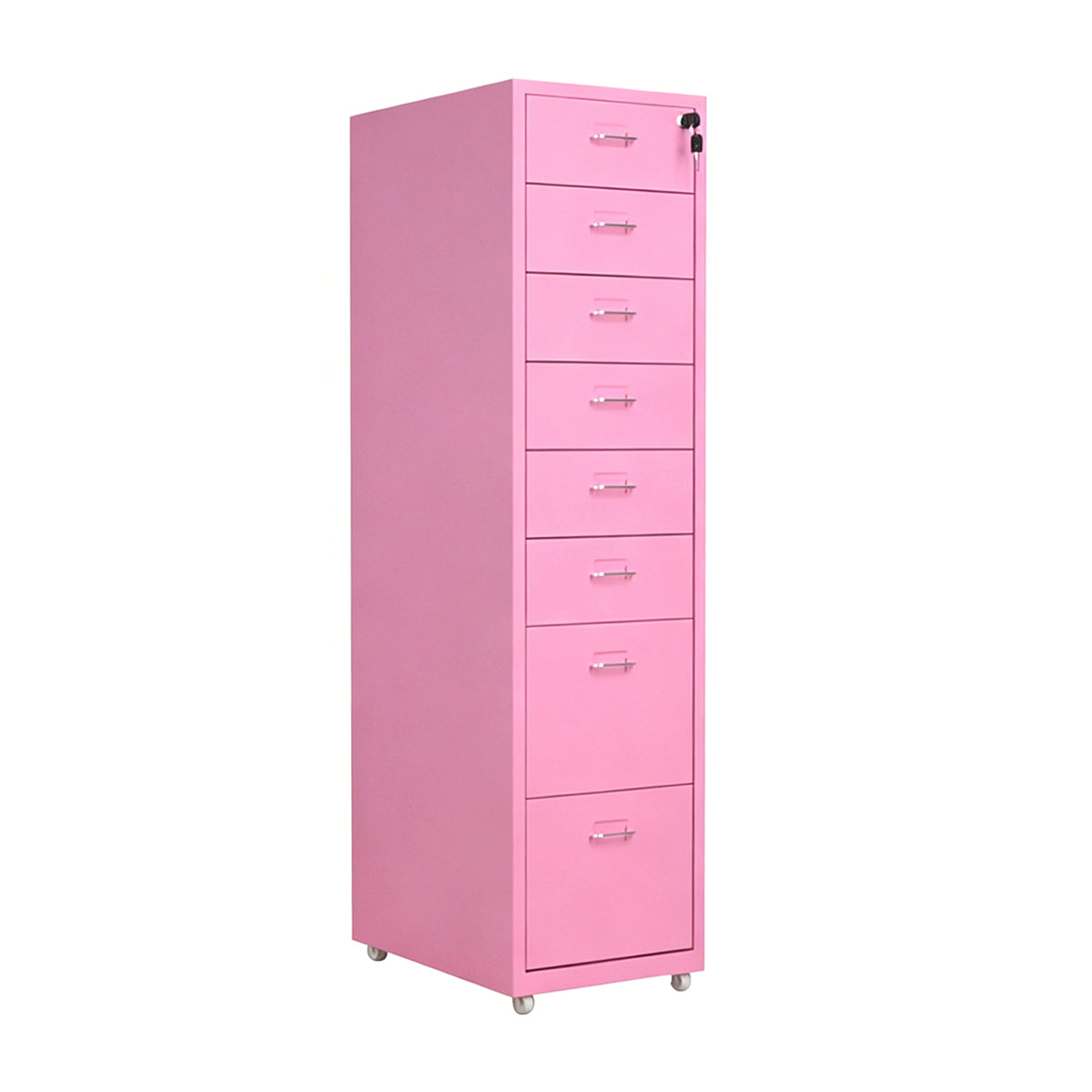 Metal Office Cabinet with Lockable Drawers for Files and Storage