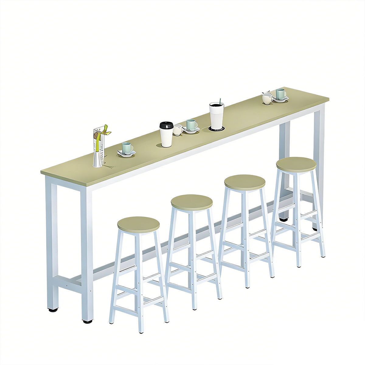 Solid Wood Bar Table Narrow Long Bar Top Table