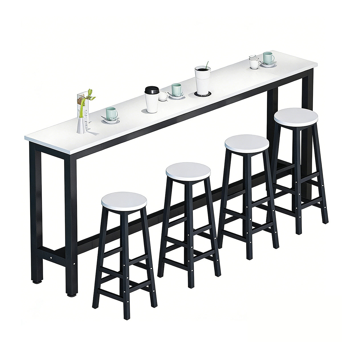 Solid Wood Bar Table Narrow Long Bar Top Table