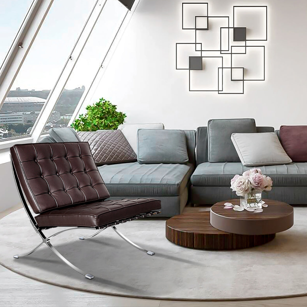 Premium Comfortable Lounge Chair with Sturdy Frame and Thick Cushions（Stock Items）