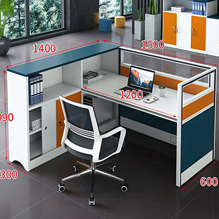 Modern Finance Office Computer Desk and Chair Set with Screen Partition