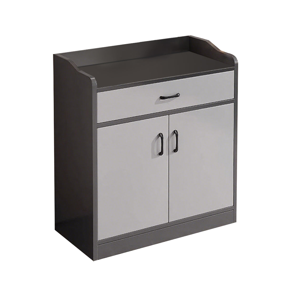 Modern Minimalist Storage Cabinet with Elevated Base and Elegant Handles
