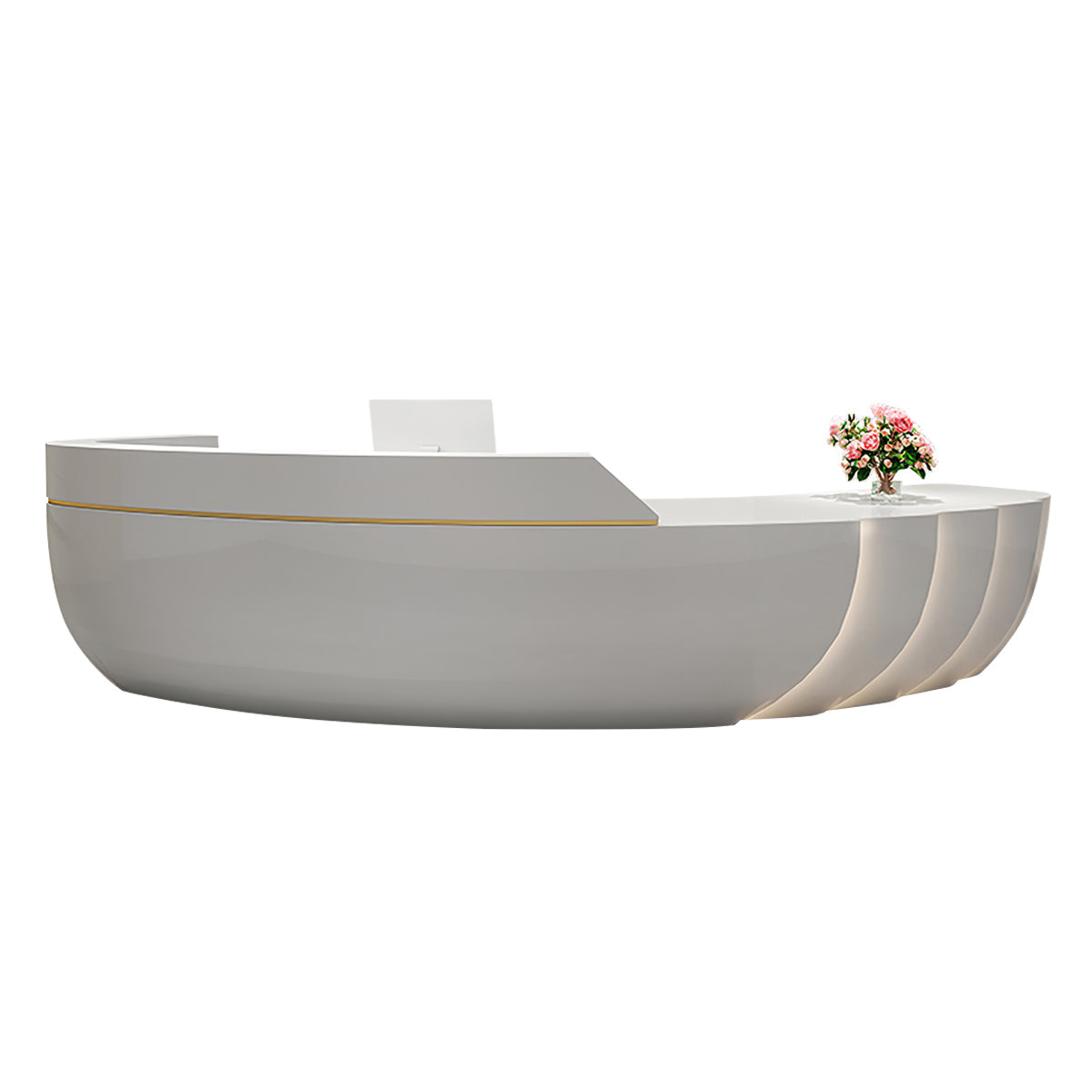 Alt Reception Reception Desk 79–197 in Wide with File Drawers, Transaction – Anzhap