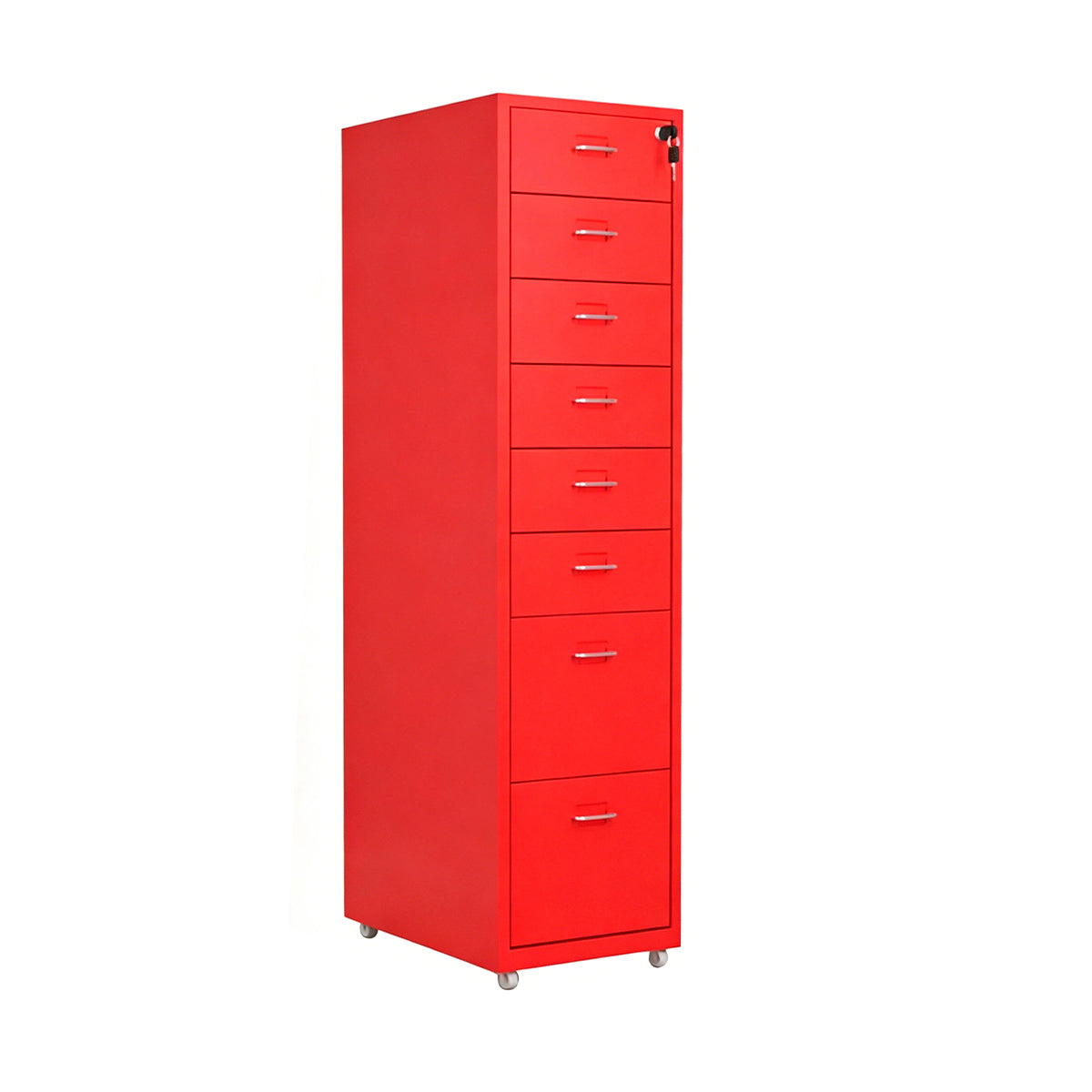 Metal Office Cabinet with Lockable Drawers for Files and Storage