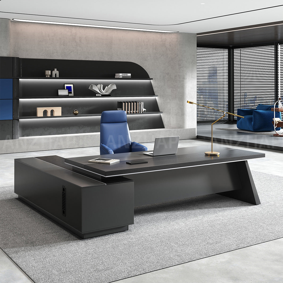 Minimalist Modern Executive desk for home office（Stock Items）