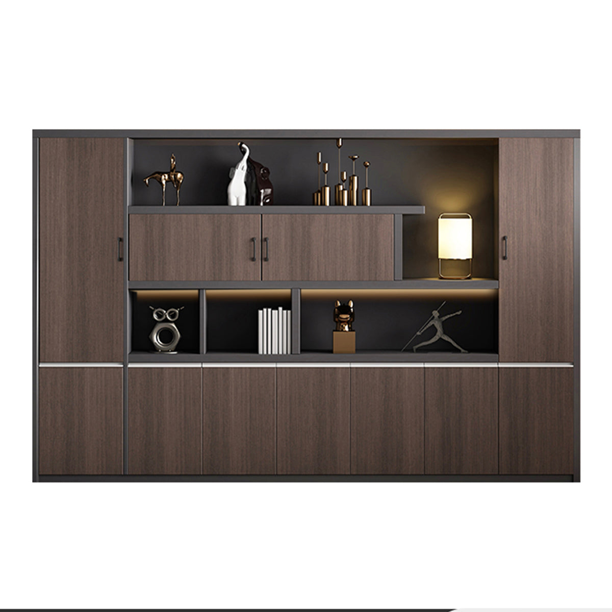 Modern Multi-Functional Storage Cabinet with Doors and Shelves