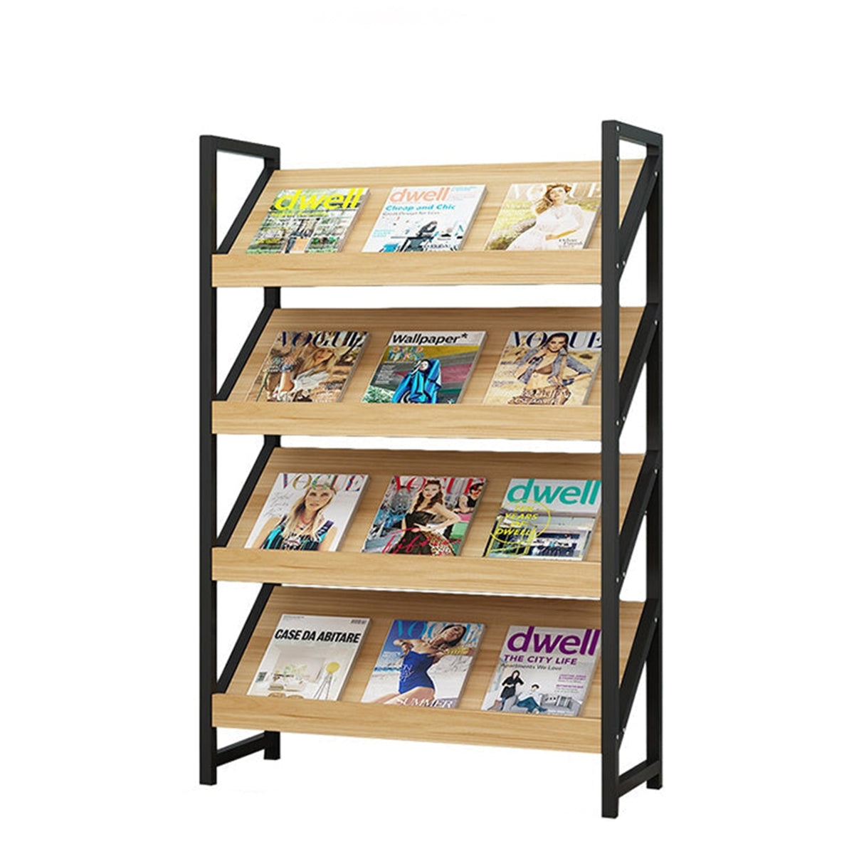 Fashionable Multi-Functional Bookshelf with Sturdy Frame and Large Storage Capacity