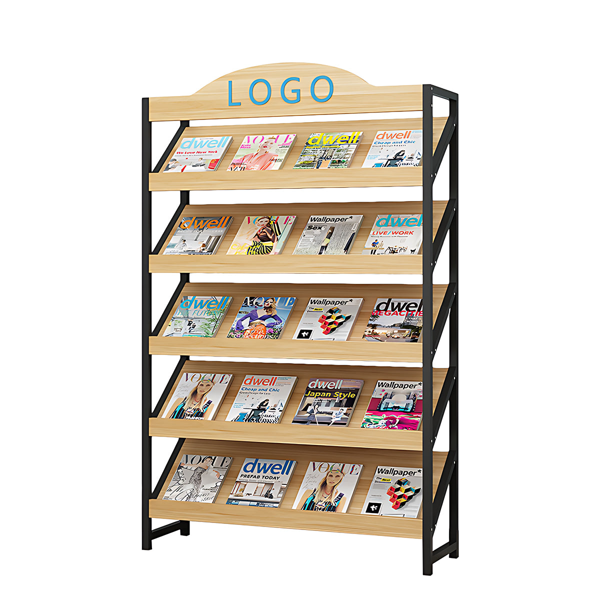 Fashionable Multi-Functional Bookshelf with Sturdy Frame and Large Storage Capacity