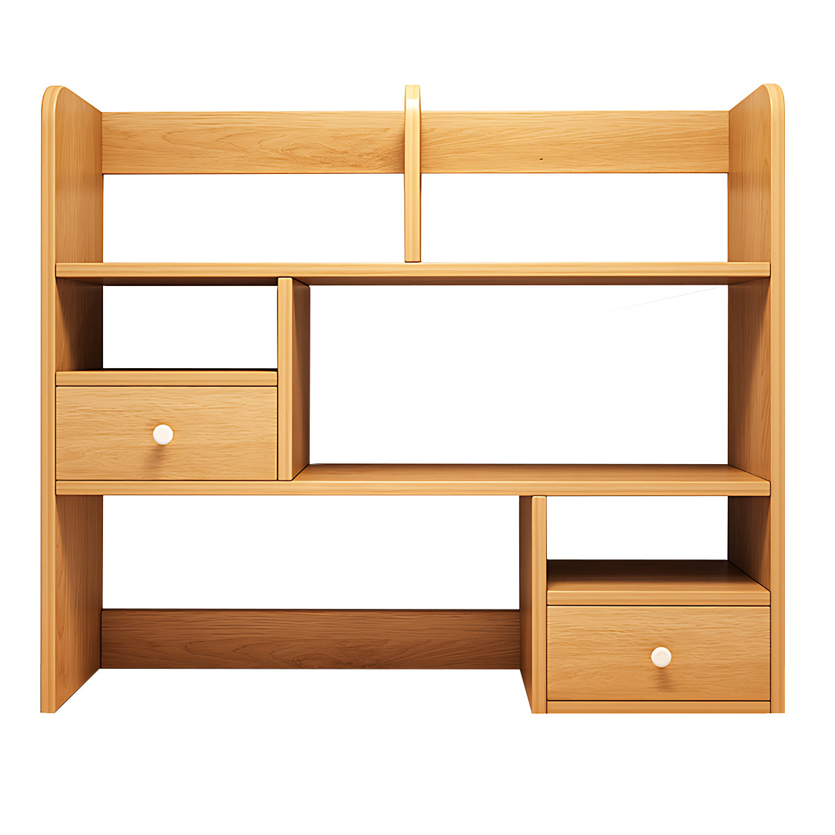 Modern Minimalist Engineered Wood Bookshelf with Open and Closed Storage