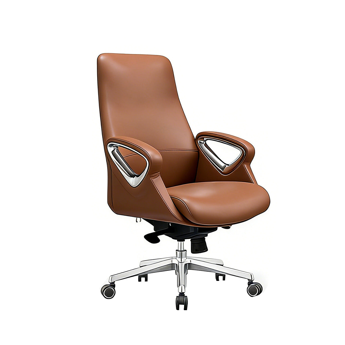 Streamlined Office Chair with Tilt, Adjustable Height & Silent Casters