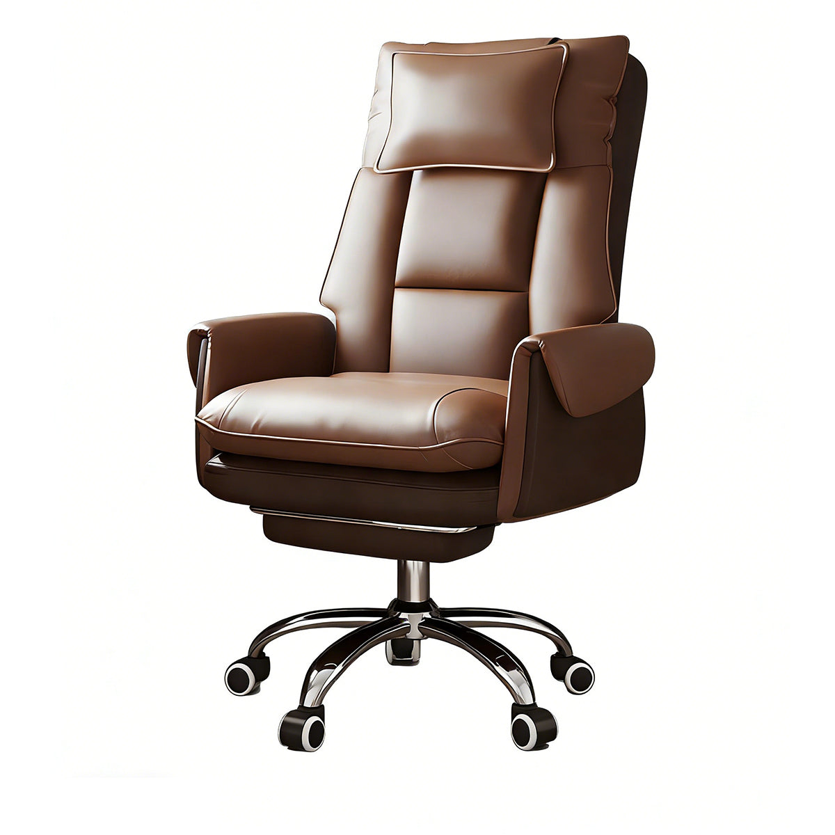 Reclining Executive Chair with Pillow and Double Foam Cushions
